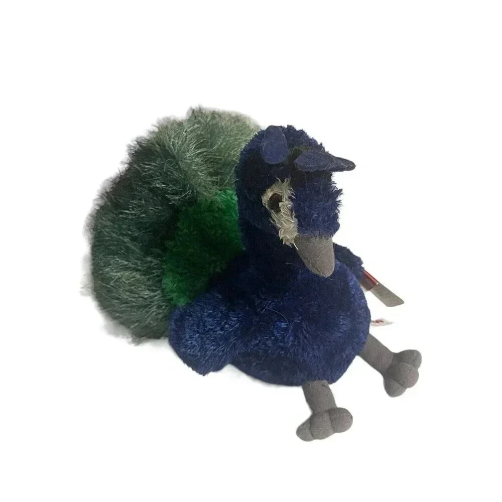 Aurora World Peacock Bird Plush Toy Stuffed Animal Blue 11